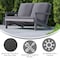 Flash Furniture Gray Poly Resin Loveseat-Gray Cushions JJ-C14022-GY-GG - alternate 10